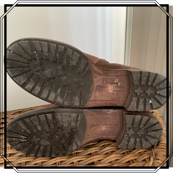 Paul Green Leather & Suede distressed Motorcycle Boots in BrownUK 5,US 7.5 - Picture 8 of 9